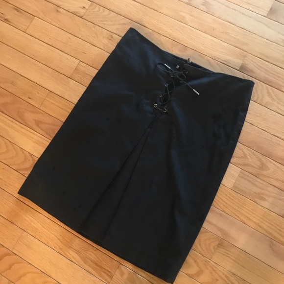Gucci black lace up pencil skirt size 38 - Picture 8 of 10